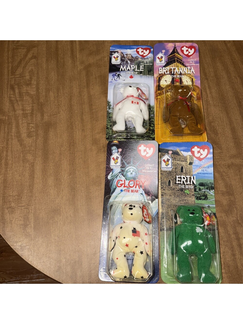 MCDONALD'S TY TEENIE BEANIE BABIES 1999 RONALD MCDONALD HOUSE CHARITY SET OF 4